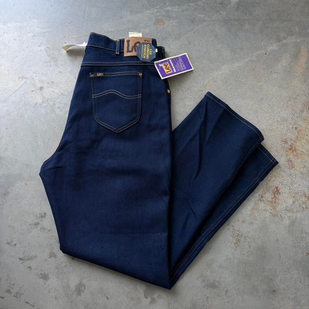 Vintage 80’s Lee Riders Dark Wash Women’s Union Made Retro Blue Jeans Size 38x34